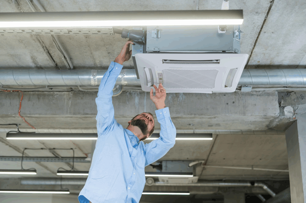 Instalación de aire acondicionado industrial